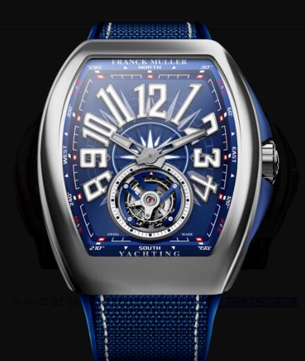 Review Franck Muller Vanguard Yachting Review Replica Watch Cheap Price V 45 T GR CS YACHT (BL) - Click Image to Close